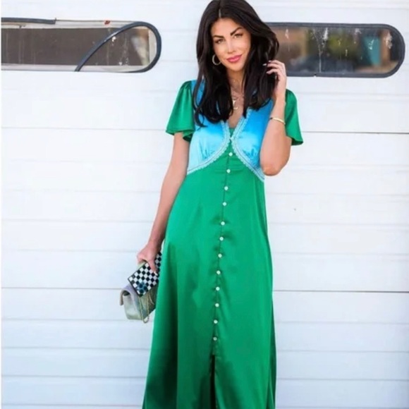 Dressed in LALA Dresses & Skirts - Dressed in Lala No Risk No Magic Green Dress size XL